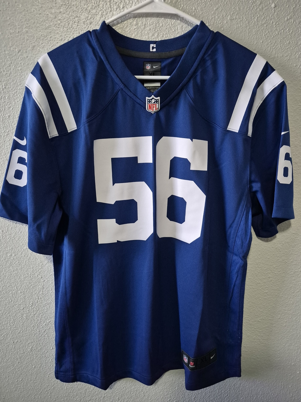 Womens Nike NFL Indianapolis Colts Nelson #56 On Field Blue Jersey Size XL